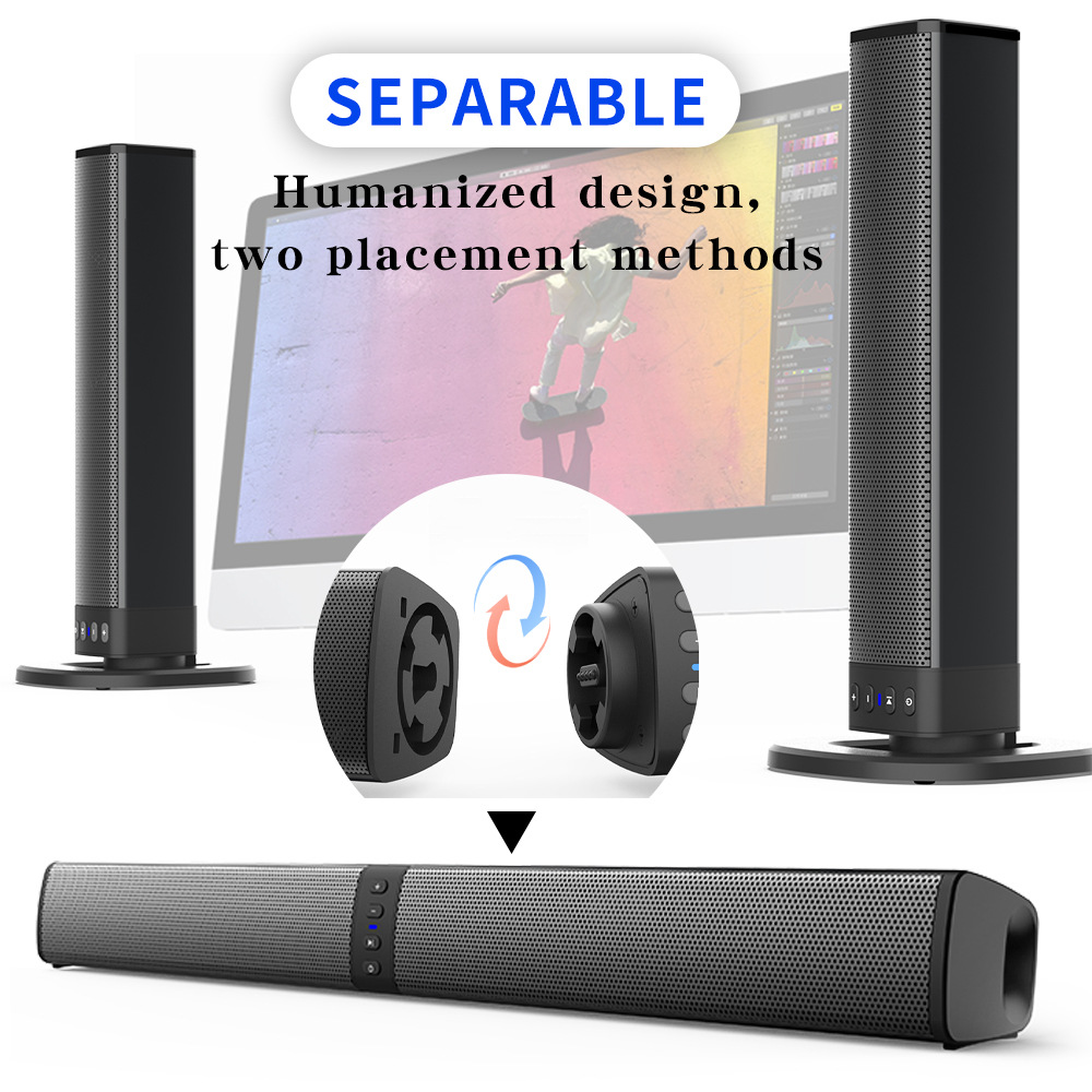 Audio Music Spotify - Soundbar Bluetooth yang Dapat Dilepas, Speaker