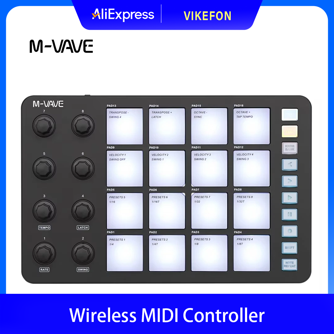M-VAVE SMC-PAD Pengontrol MIDI - Midi Controller Pad ulasan dan harga