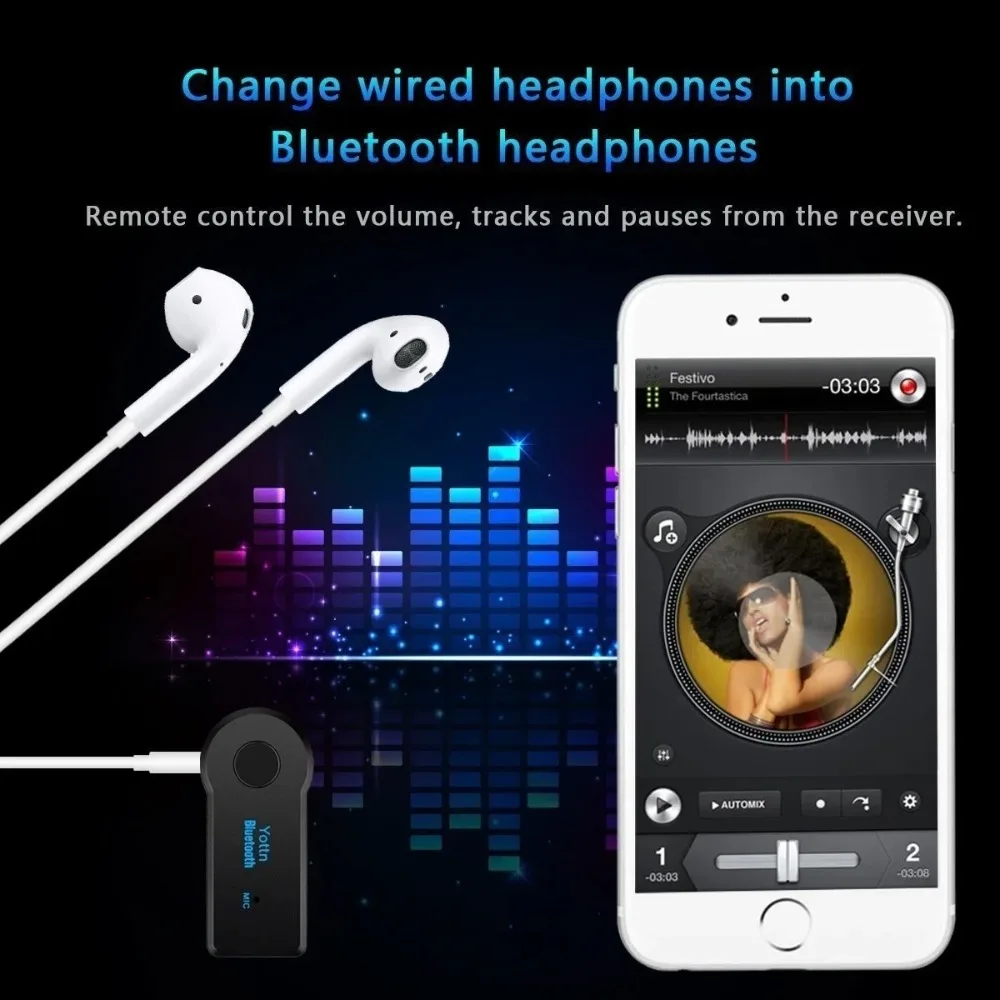 Bluetooth4.2 AUX Audio Stereo  - Audio Without Music ulasan dan harga