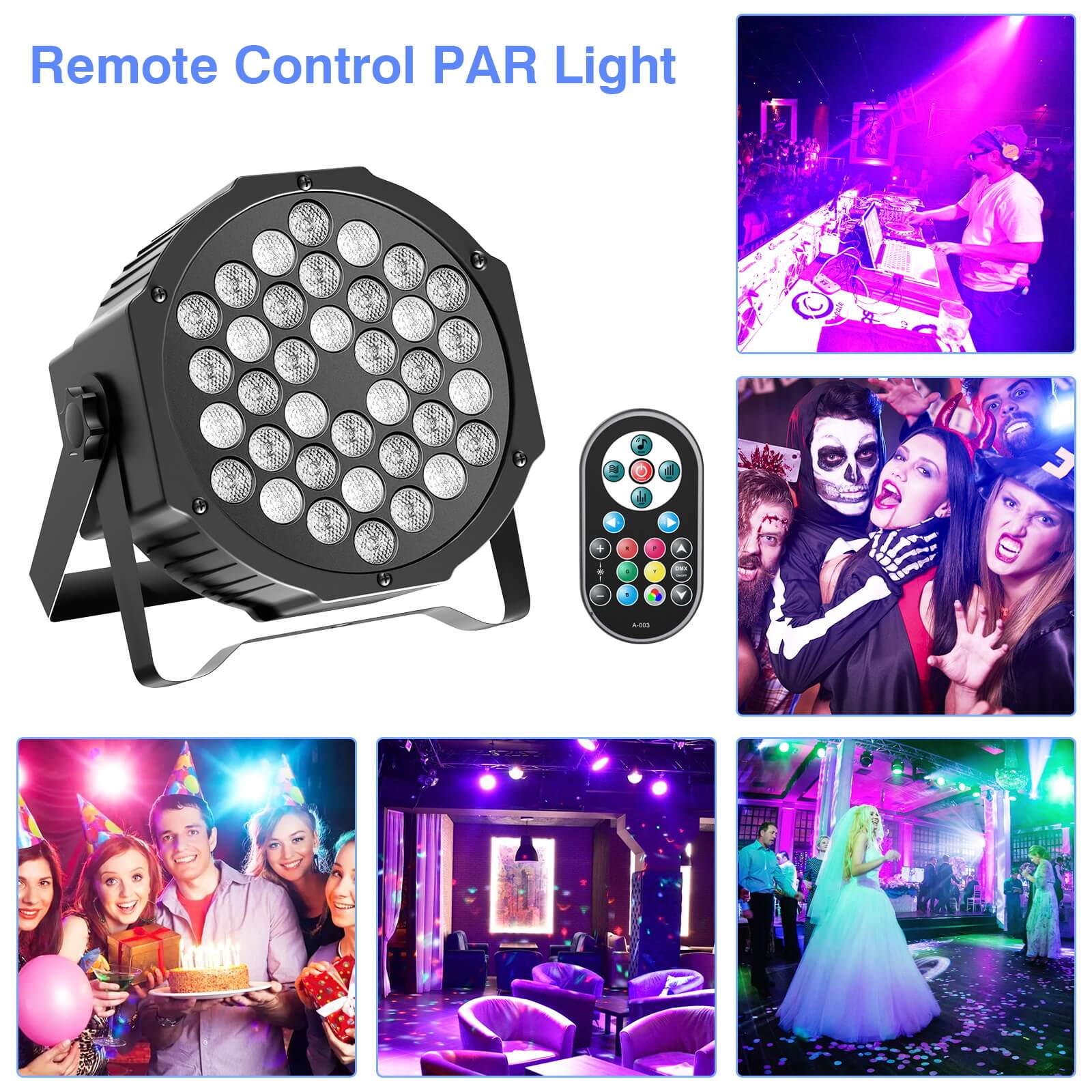 U'King lampu panggung LED RGB, - Audio Music Dj ulasan dan harga