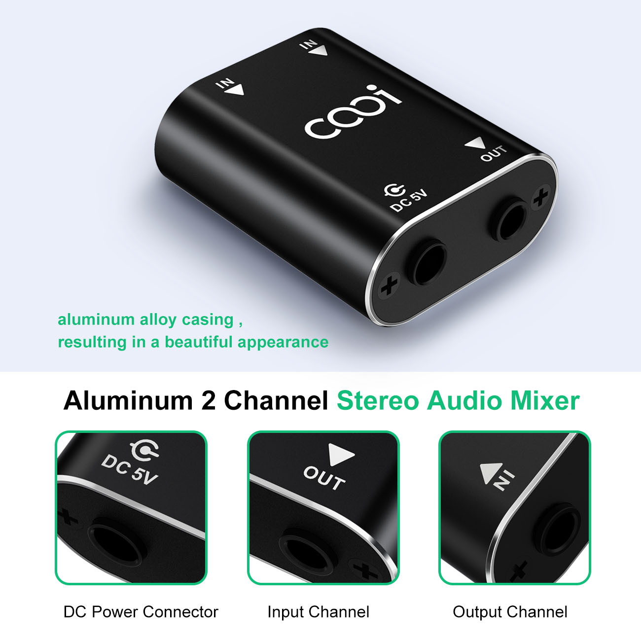 Cooidea Mixer Audio Stereo Min - Audio Music Dj ulasan dan harga